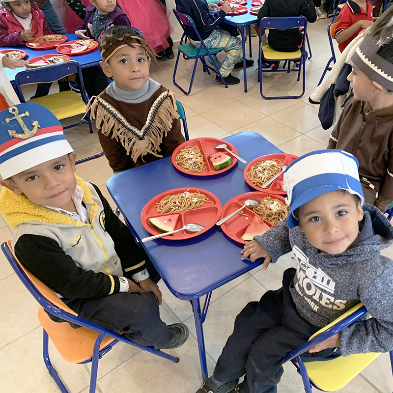 Children at Jagger cafeteria.